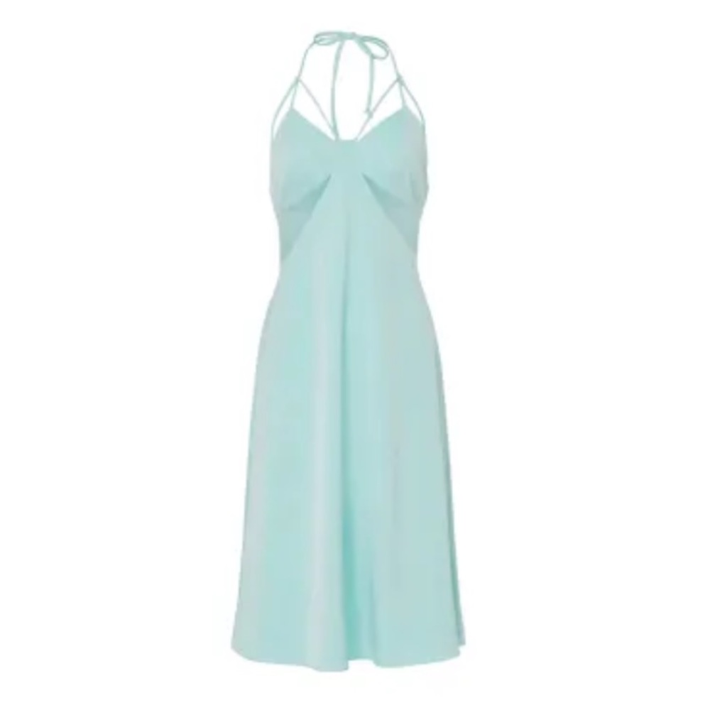 Samantha Sipos Butterfly Halter Neck Slip Dress Mint Pastel Green Size Small